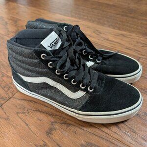 Vans Old Skool Sk8 Hi Sequin High-tops Black Women's 9 Off The Wall